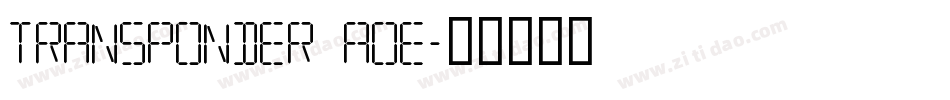 Transponder AOE字体转换